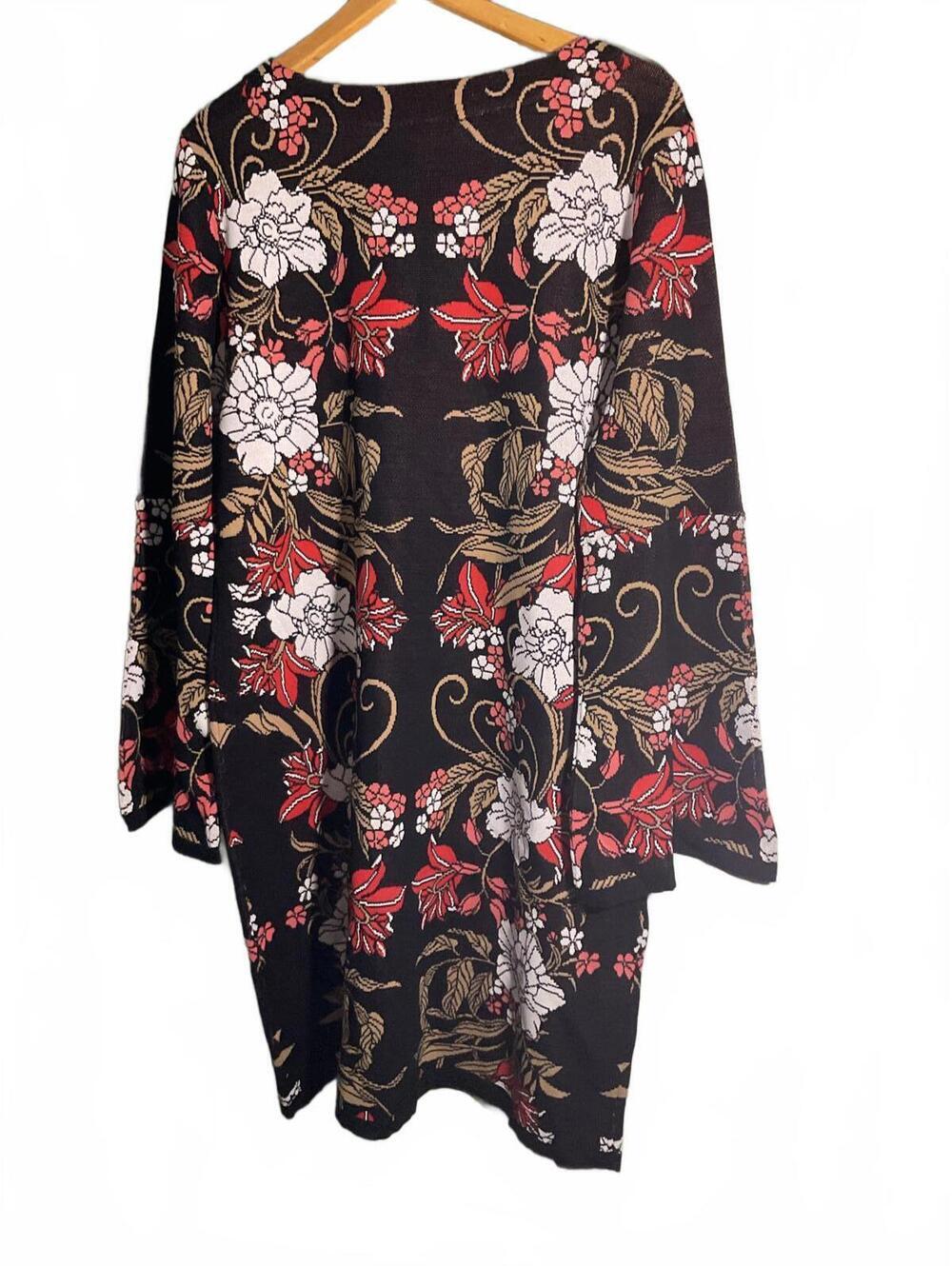 Boston Proper Bell Sleeve Beautiful Floral Sweater Dress XL - Picture 6 of 10